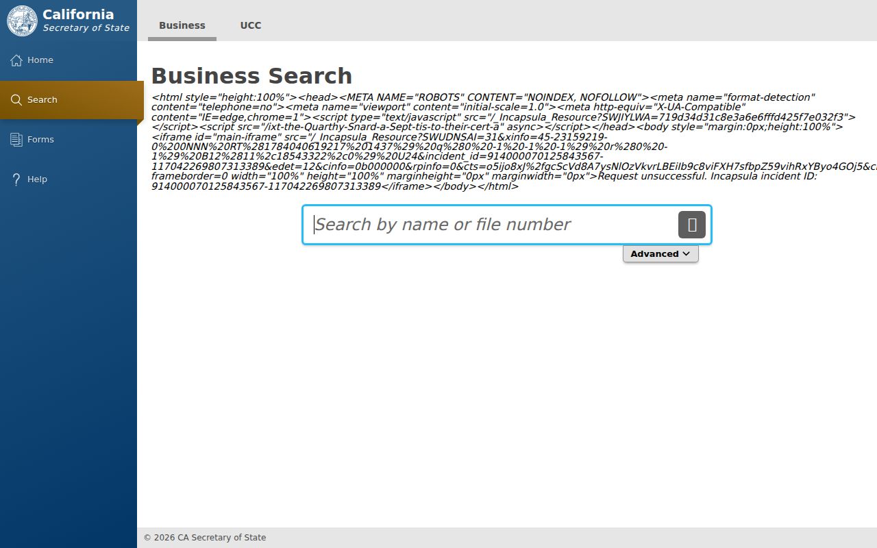 Compton people search California SOS bizfile business search