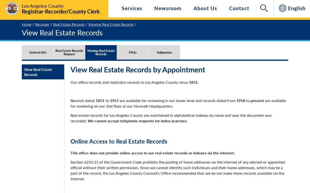Compton people search RRCC real estate record viewing